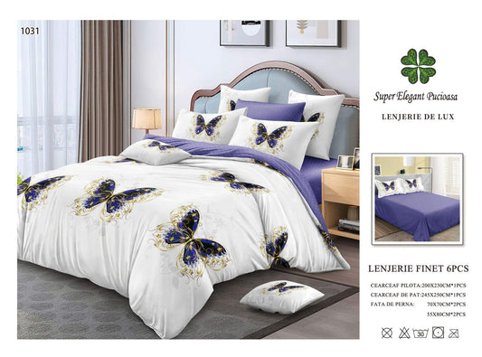 Lenjerie de Pat Bumbac Finet 6 Piese