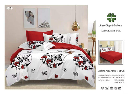 Lenjerie de Pat Bumbac Finet 6 Piese