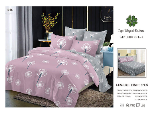 Lenjerie de Pat Bumbac Finet 6 Piese