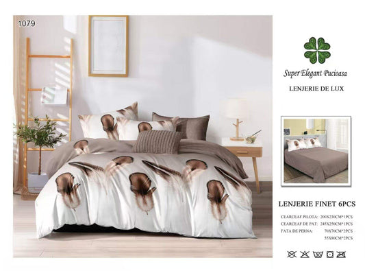 Lenjerie de Pat Bumbac Finet 6 Piese