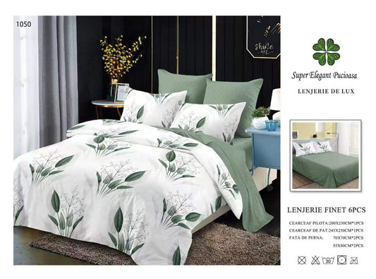 Lenjerie de Pat Bumbac Finet 6 Piese