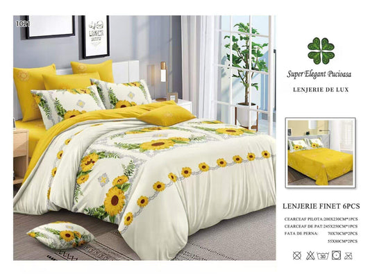 Lenjerie de Pat Bumbac Finet 6 Piese