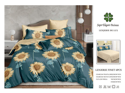 Lenjerie de Pat Bumbac Finet 6 Piese