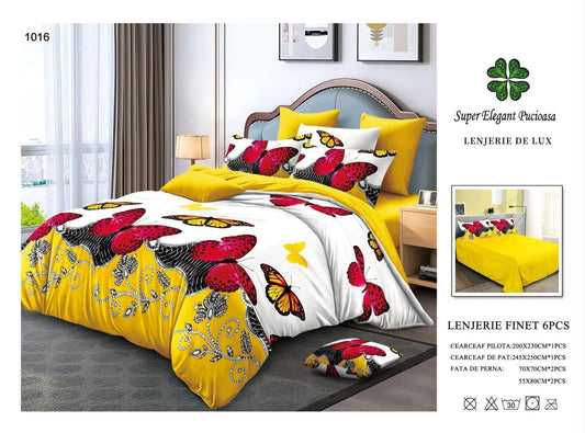 Lenjerie de Pat Bumbac Finet 6 Piese