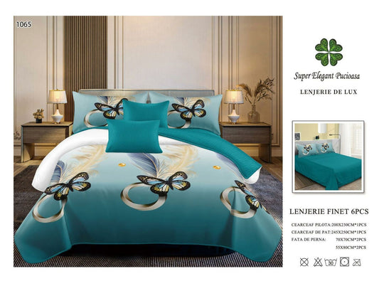 Lenjerie de Pat Bumbac Finet 6 Piese