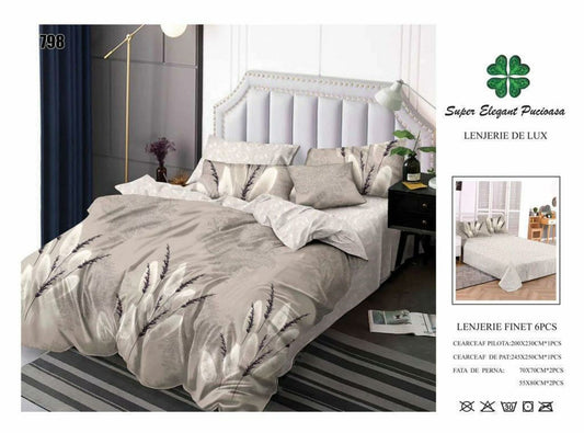 Lenjerie de Pat Bumbac Finet 6 Piese