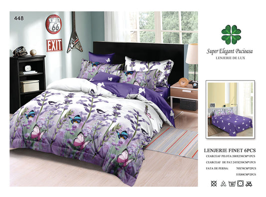 Lenjerie de Pat Bumbac Finet 6 Piese