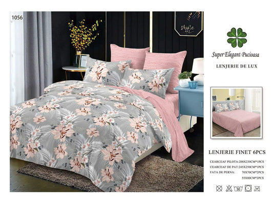 Lenjerie de Pat Bumbac Finet 6 Piese