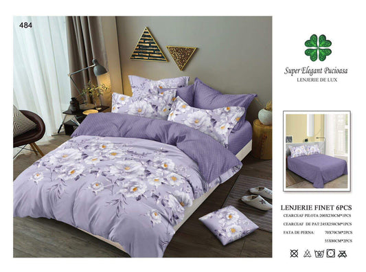 Lenjerie de Pat Bumbac Finet 6 Piese