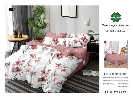 Lenjerie de Pat Bumbac Finet 6 Piese