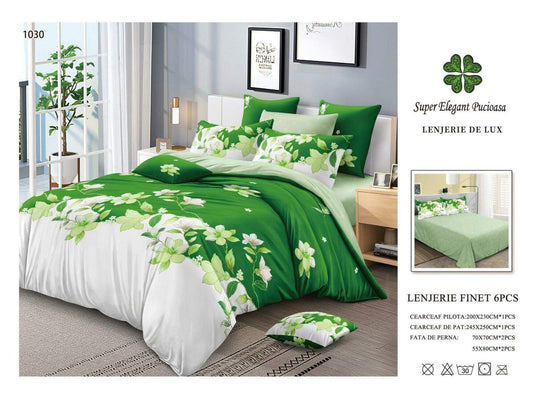 Lenjerie de Pat Bumbac Finet 6 Piese