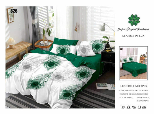 Lenjerie de Pat Bumbac Finet 6 Piese