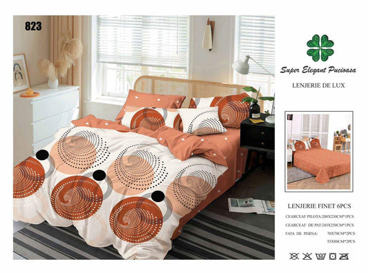 Lenjerie de Pat Bumbac Finet 6 Piese