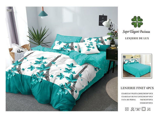 Lenjerie de Pat Bumbac Finet 6 Piese