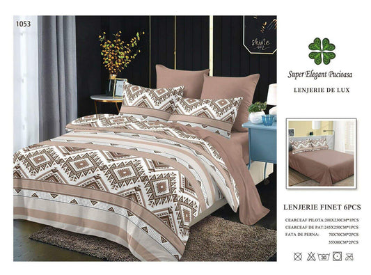 Lenjerie de Pat Bumbac Finet 6 Piese