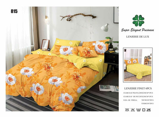 Lenjerie de Pat Bumbac Finet 6 Piese