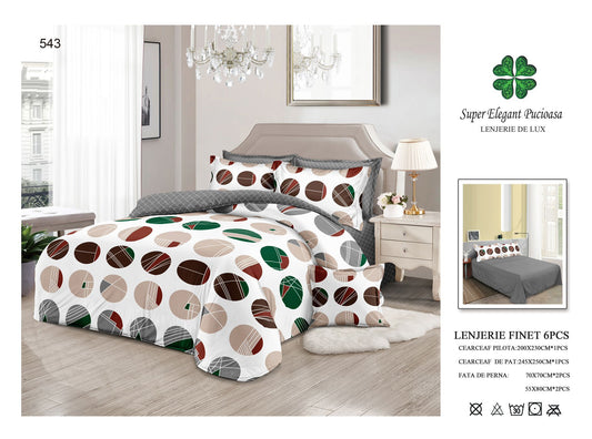 Lenjerie de Pat Bumbac Finet 6 Piese