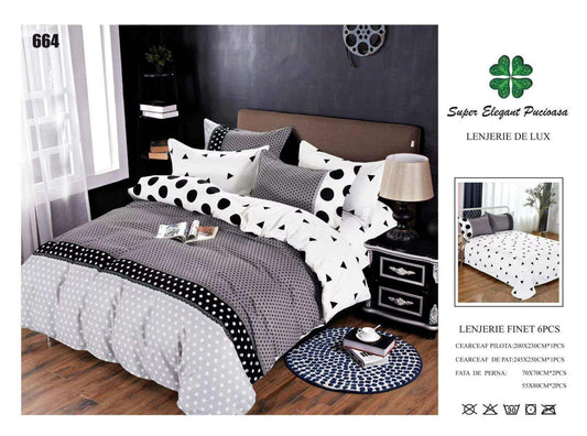 Lenjerie de Pat Bumbac Finet 6 Piese