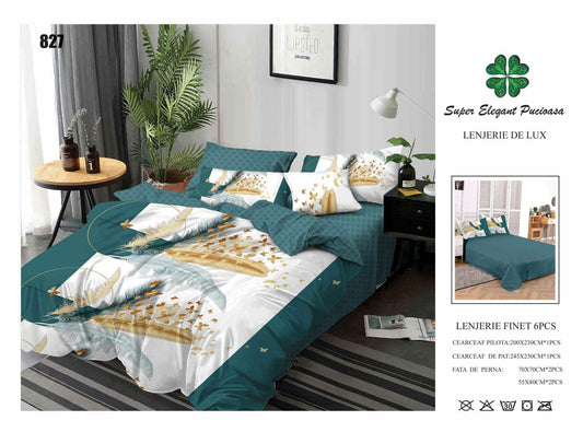 Lenjerie de Pat Bumbac Finet 6 Piese