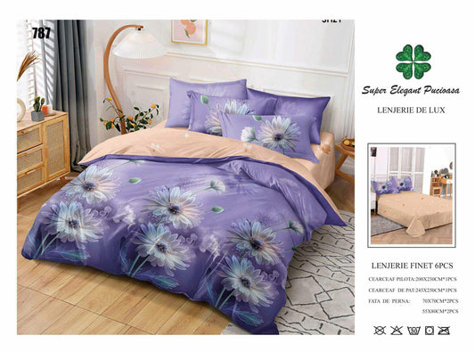 Lenjerie de Pat Bumbac Finet 6 Piese