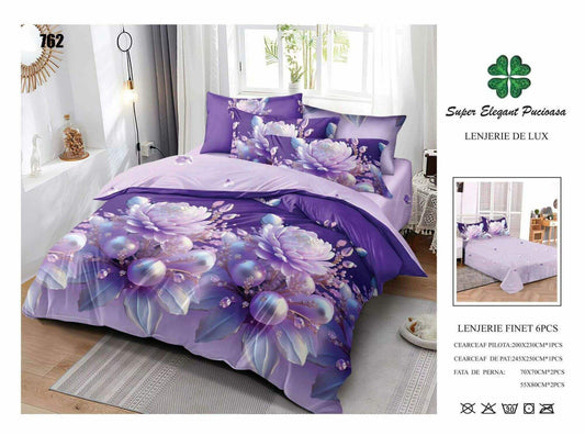 Lenjerie de Pat Bumbac Finet 6 Piese