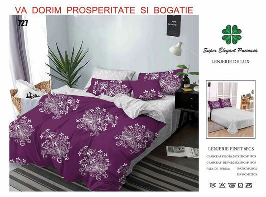 Lenjerie de Pat Bumbac Finet 6 Piese