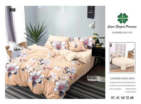 Lenjerie de Pat Bumbac Finet 6 Piese