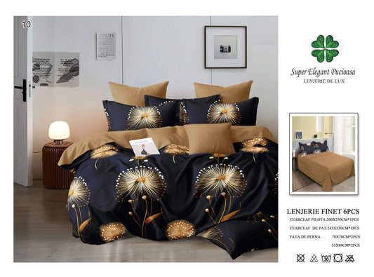 Lenjerie de Pat Bumbac Finet 6 Piese