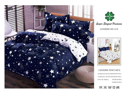 Lenjerie de Pat Bumbac Finet 6 Piese