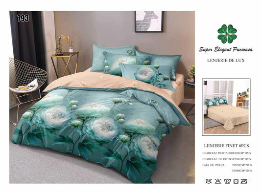 Lenjerie de Pat Bumbac Finet 6 Piese