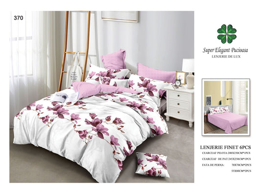 Lenjerie de Pat Bumbac Finet 6 Piese