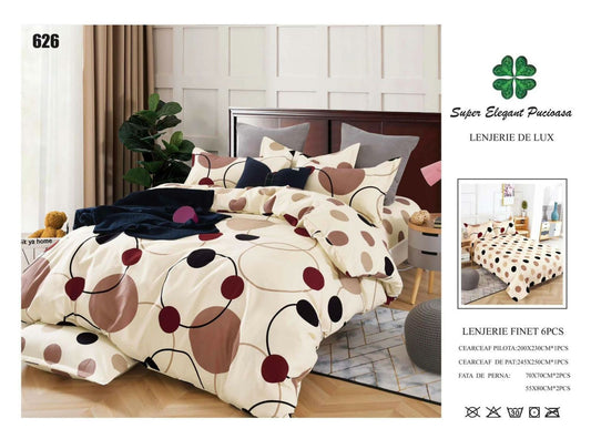 Lenjerie de Pat Bumbac Finet 6 Piese