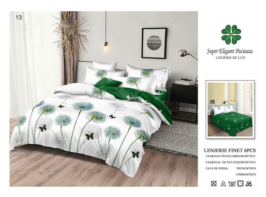 Lenjerie de Pat Bumbac Finet 6 Piese