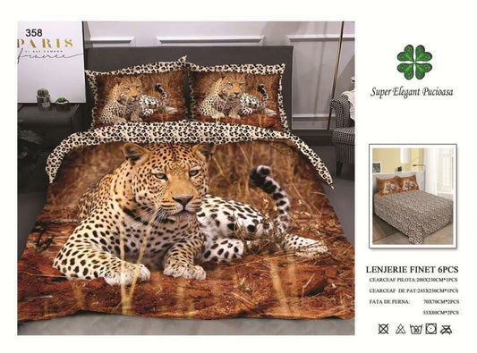 Lenjerie de Pat Bumbac Finet 6 Piese