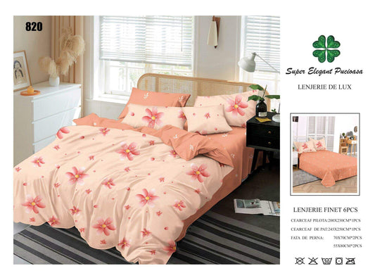 Lenjerie de Pat Bumbac Finet 6 Piese