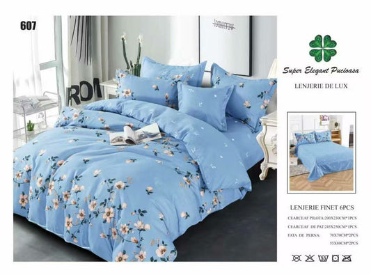 Lenjerie de Pat Bumbac Finet 6 Piese