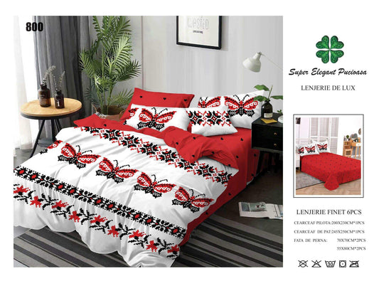 Lenjerie de Pat Bumbac Finet 6 Piese