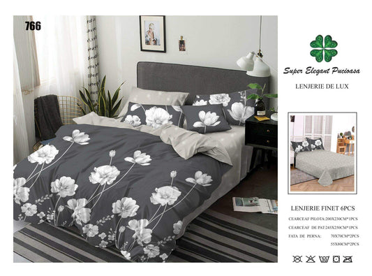 Lenjerie de Pat Bumbac Finet 6 Piese