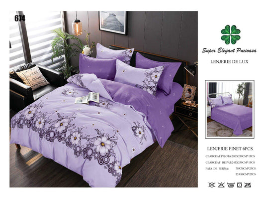 Lenjerie de Pat Bumbac Finet 6 Piese