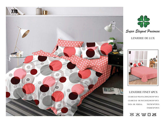 Lenjerie de Pat Bumbac Finet 6 Piese