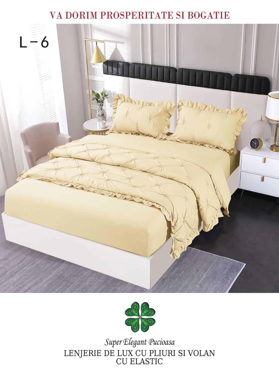 Lenjerie Din Finet Pliuri Si Volanase Cu Elastic