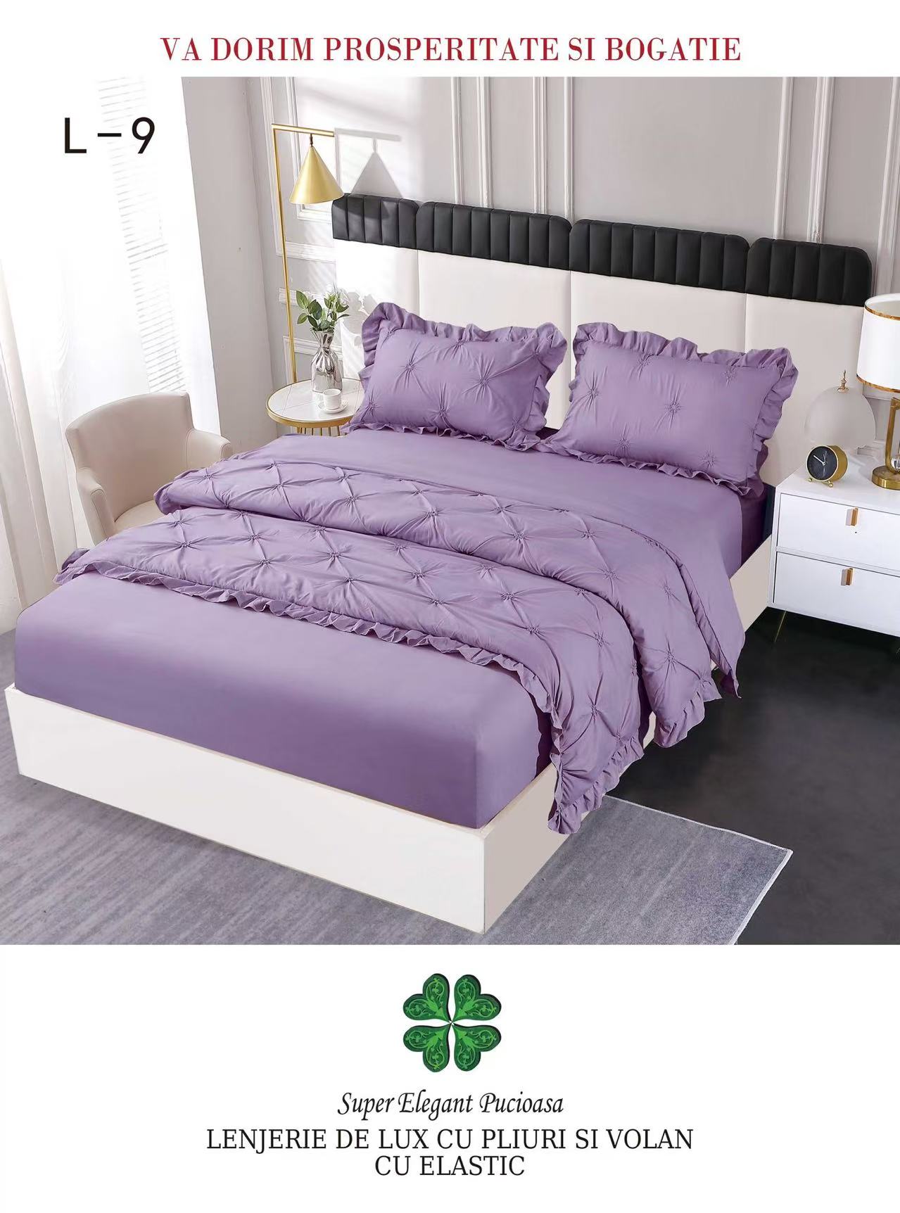 Lenjerie Din Finet Pliuri Si Volanase Cu Elastic