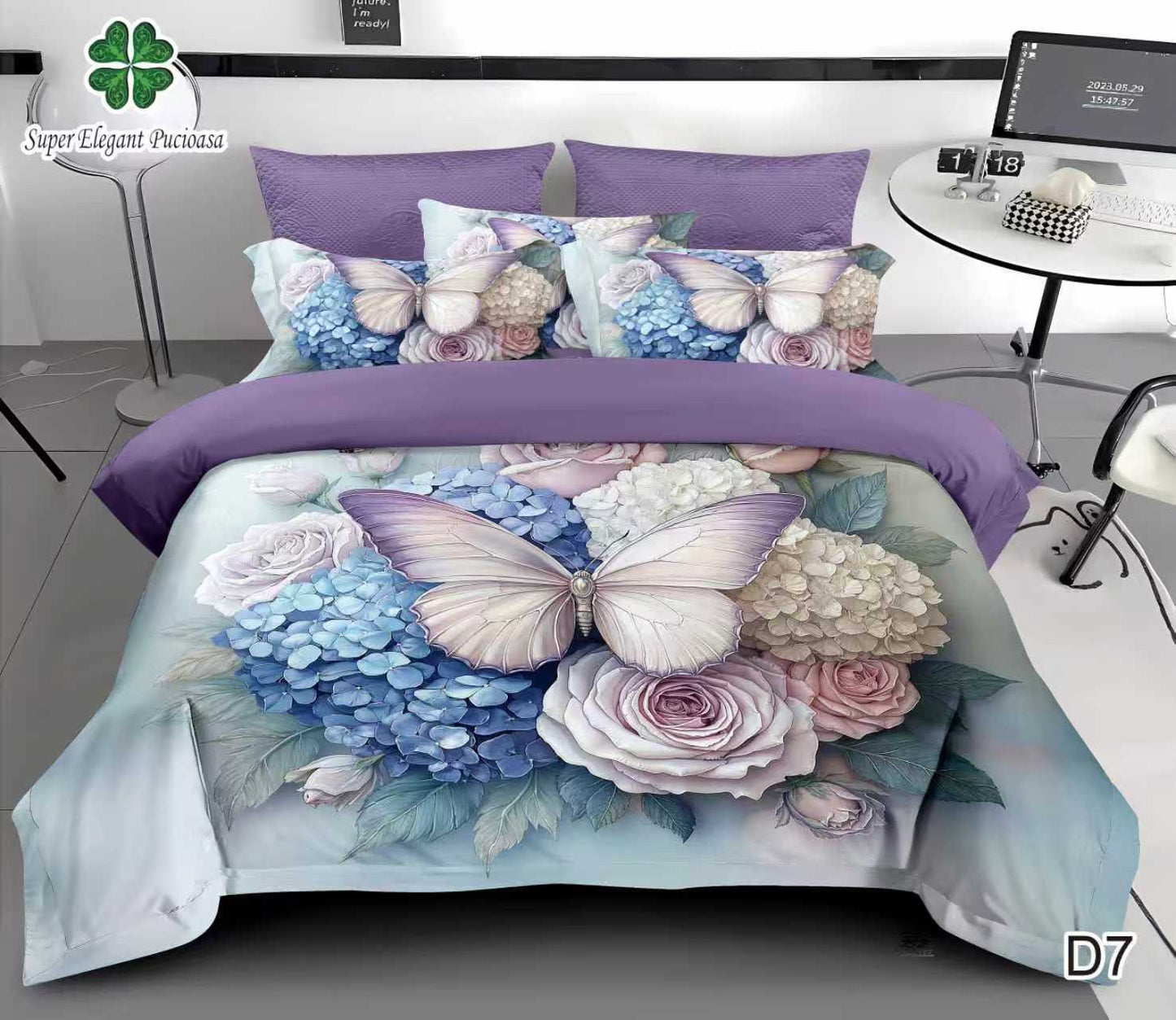 Lenjerie Bumbac Finet 6 Piese Cu Elastic 5D