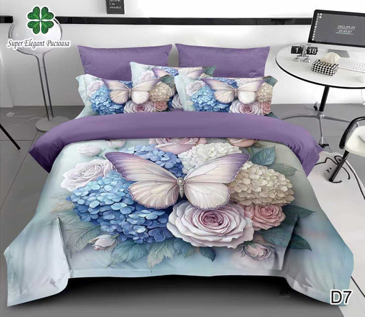 Lenjerie Bumbac Finet 6 Piese Cu Elastic 5D