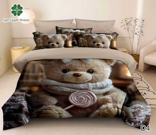 Lenjerie Bumbac Finet 6 Piese Cu Elastic 5D