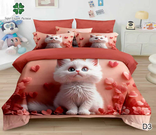 Lenjerie Bumbac Finet 6 Piese Cu Elastic 5D