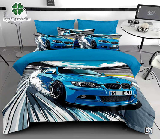 Lenjerie Bumbac Finet 6 Piese Cu Elastic 5D