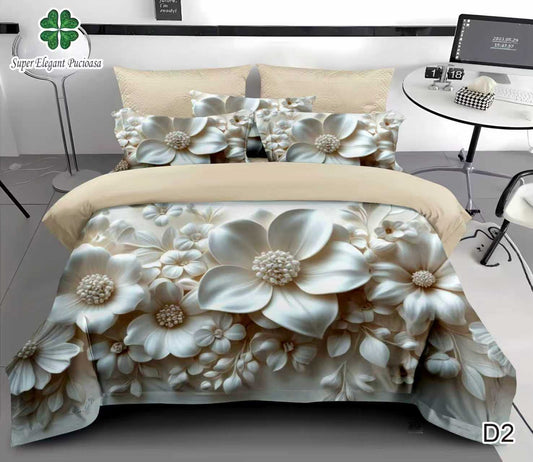 Lenjerie Bumbac Finet 6 Piese Cu Elastic 5D