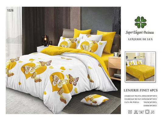 Lenjerie de Pat Bumbac Finet 6 Piese