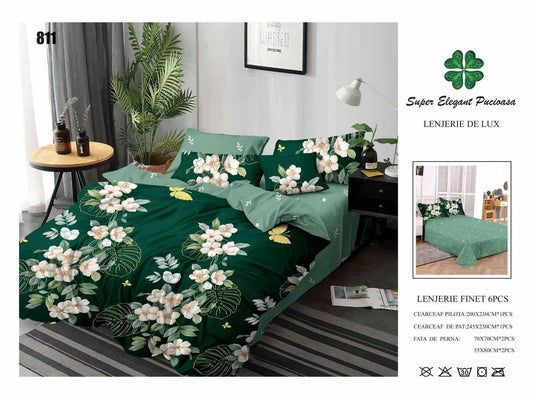 Lenjerie de Pat Bumbac Finet 6 Piese